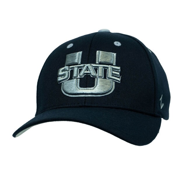 U-State Navy Gray Fitted Cap Hat